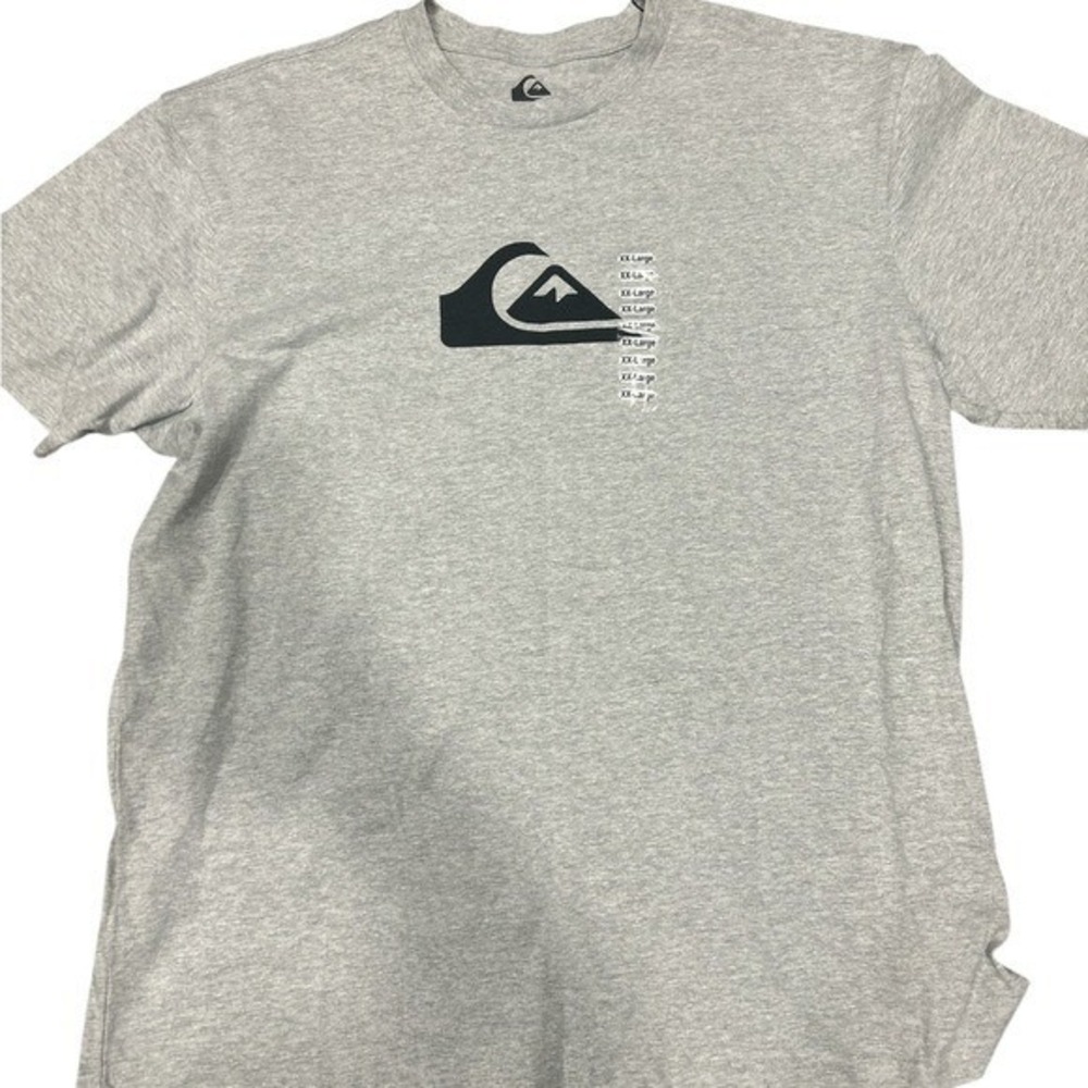 Quiksilver Mens Heather Grey Graphic Logo T-Shirt XXL New